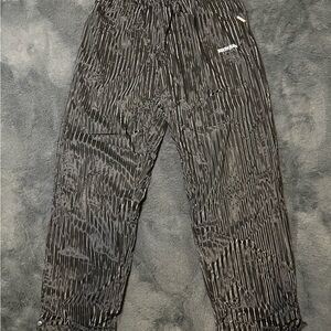 Sixth June Striped Black Pants Adjustable Legs Size Large NWT